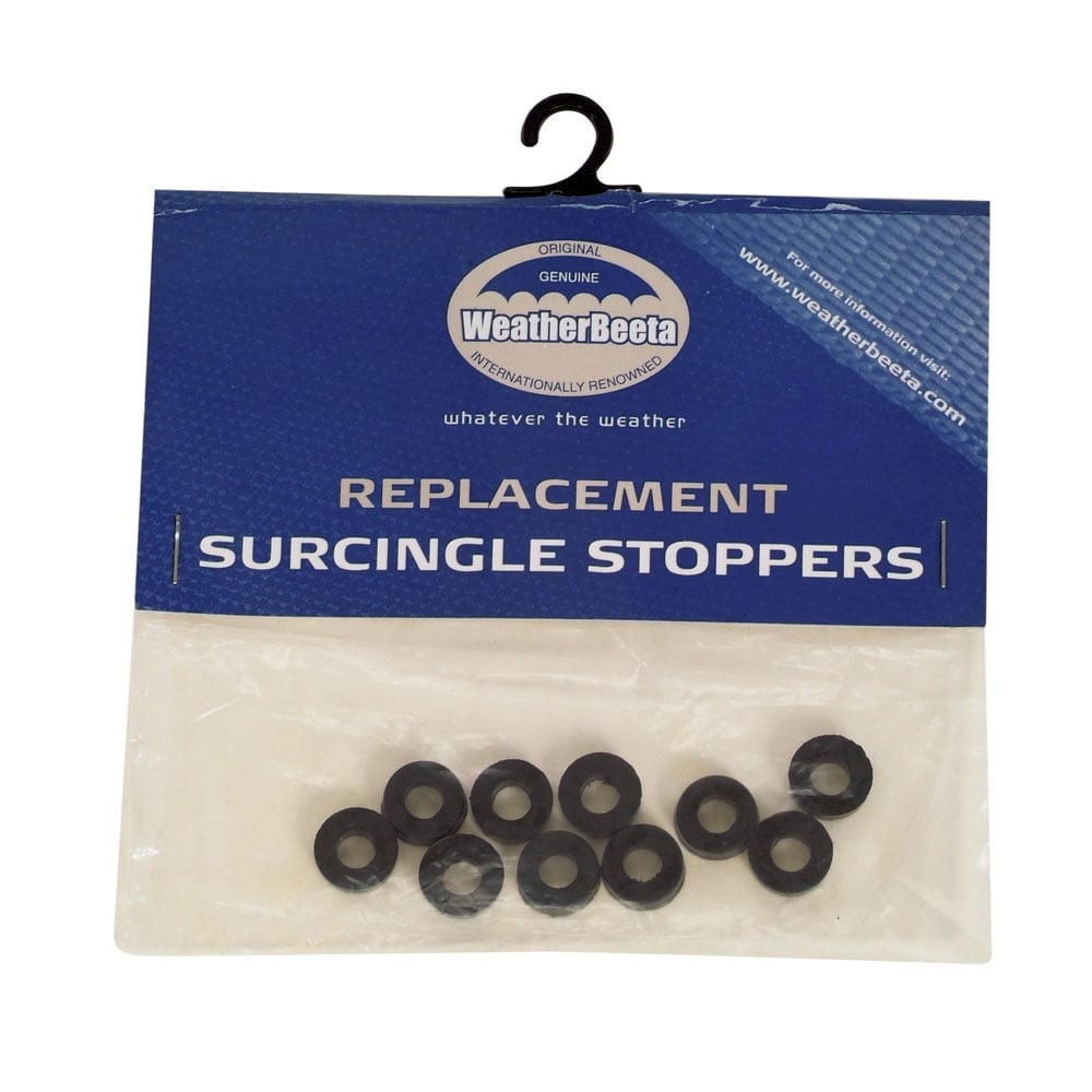 The Weatherbeeta Surcingle Rubber Stoppers Set in Black#Black