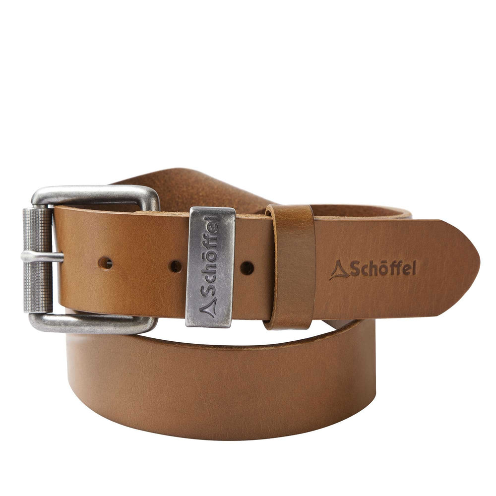 The Schoffel Mens Leather Belt in Brown#Brown