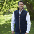 Schoffel Mens Oakham Fleece Gilet#Slate Blue