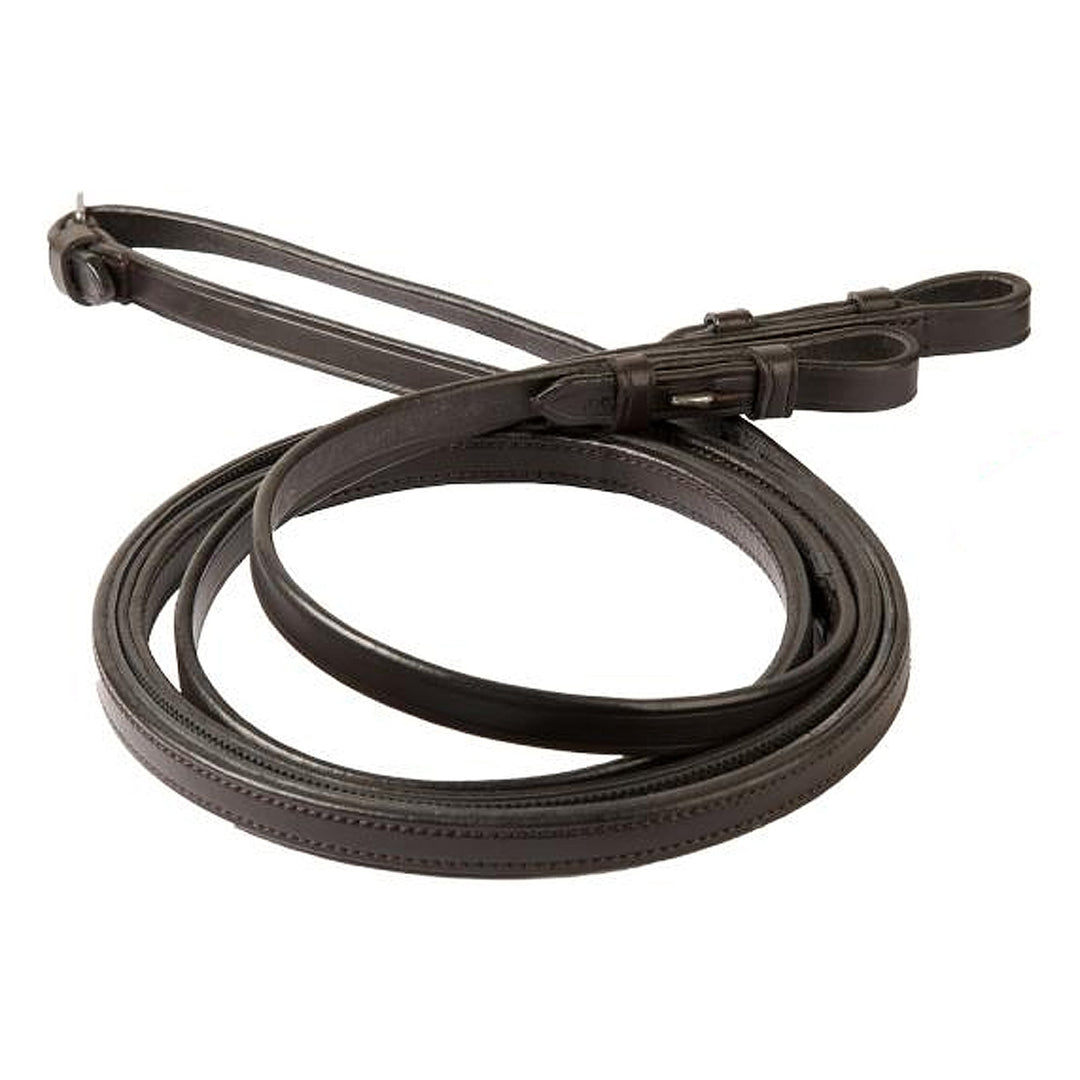 The Ascot Leather Dressage Reins in Black#Black