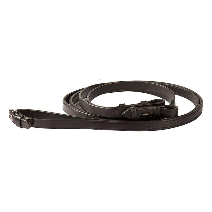 The Ascot Plain Leather Reins in Black#Black