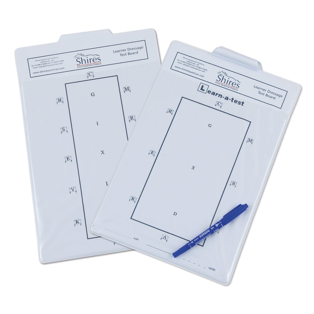 The Shires Learn A Test Dressage Board in White#White