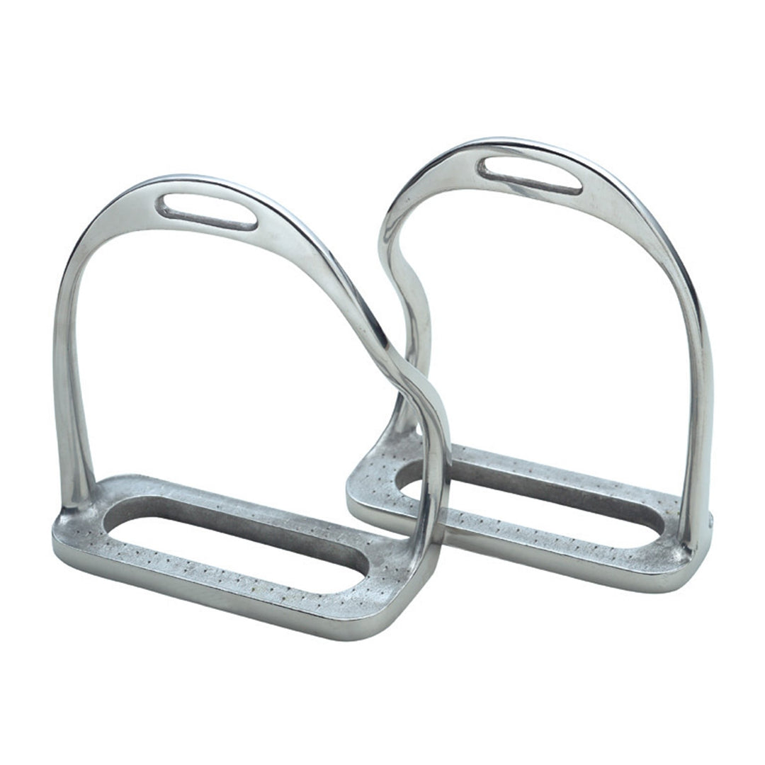 The Shires Bent Leg Stirrup Irons in Silver#Silver