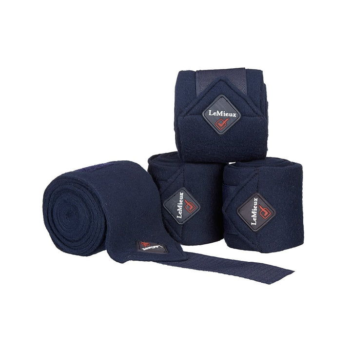 The LeMieux Set of 4 Luxury Polo Bandages in Navy#Navy