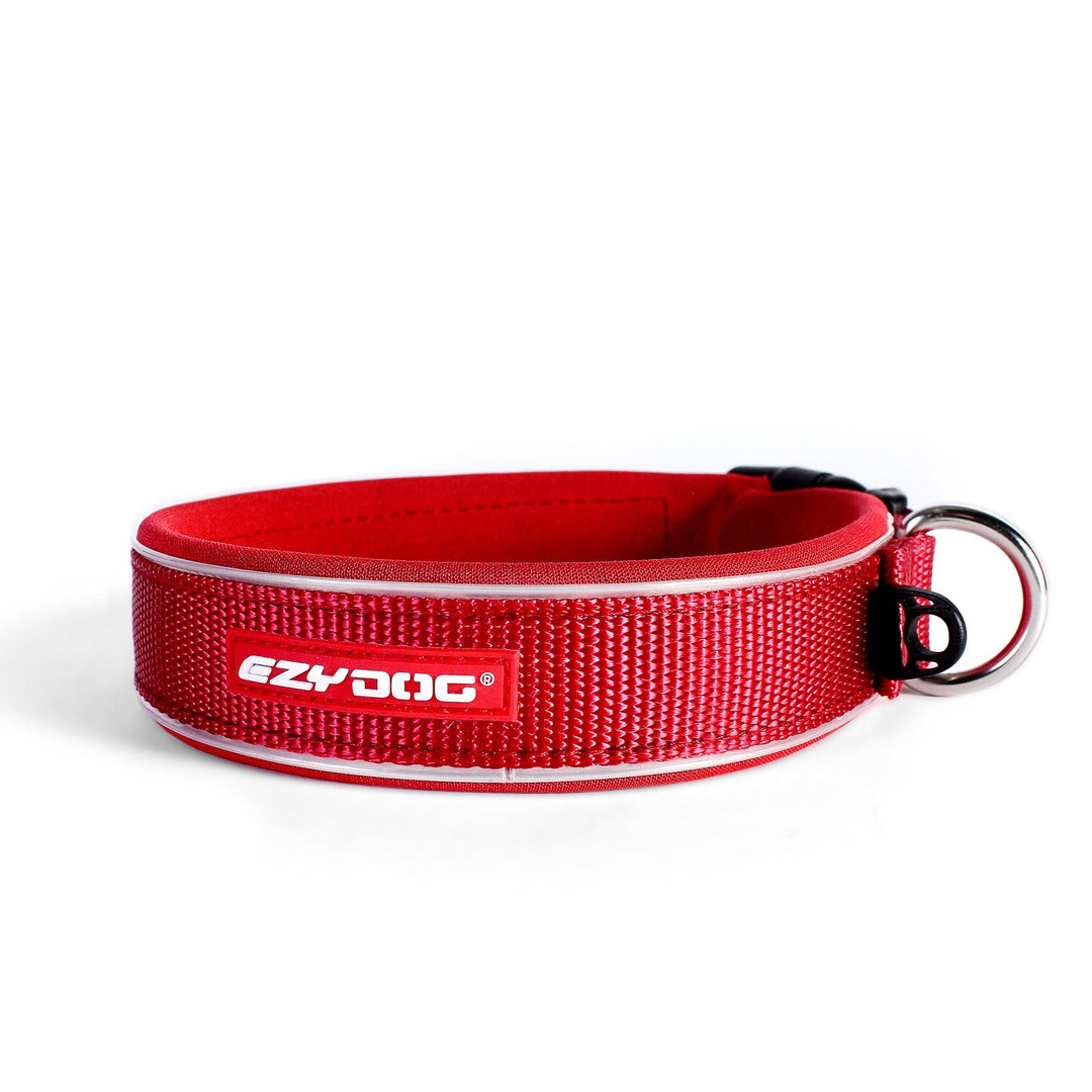 The EzyDog Classic Neoprene Dog Collar in Red#Red