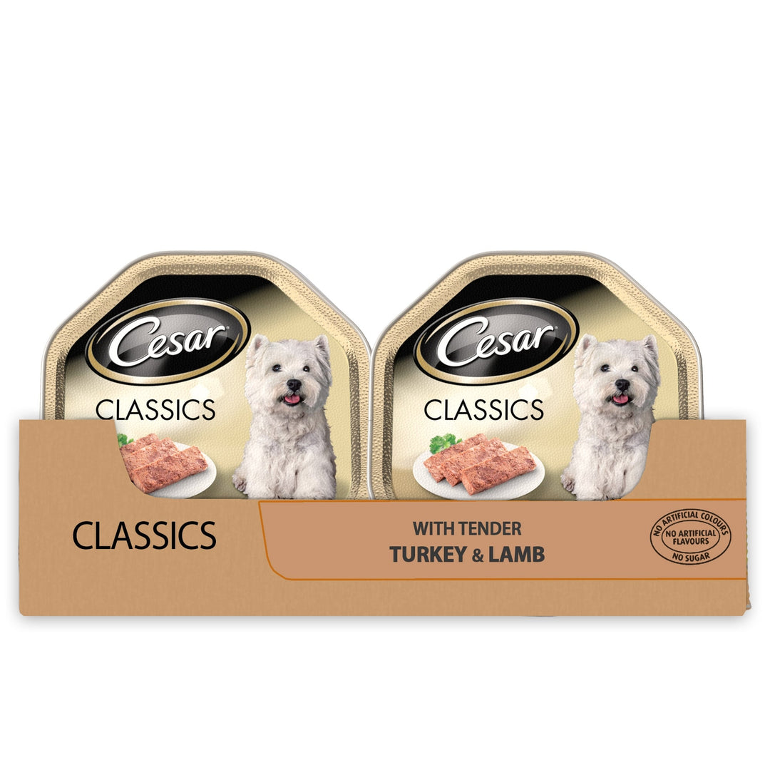 Cesar Classics Tender Loaf for Dogs with Turkey & Lamb with Green Beans Multipack 14 x 150g