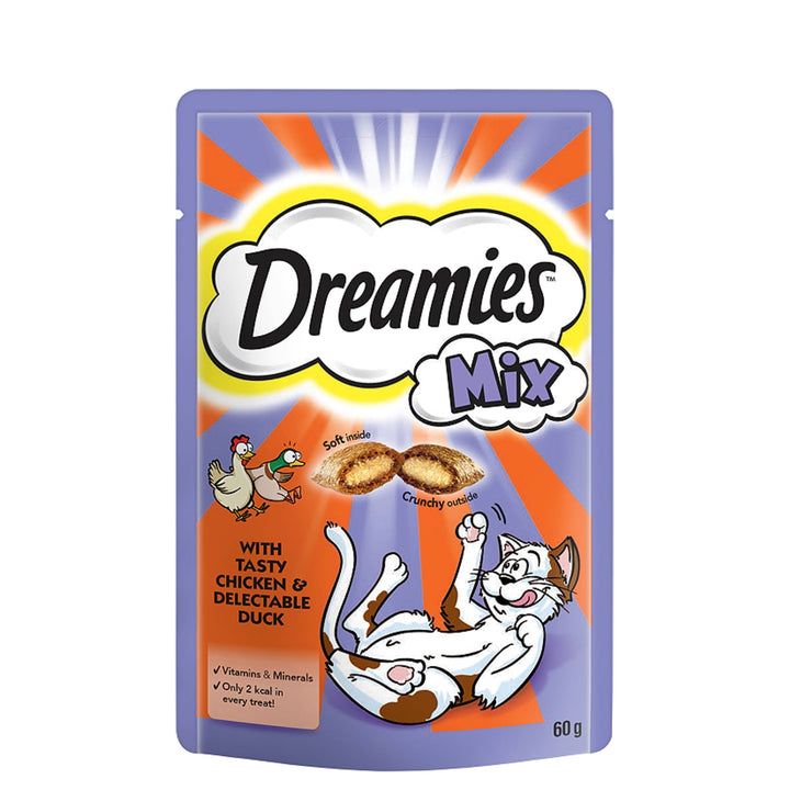 Dreamies Mix Cat Treats with Chicken & Duck 60g