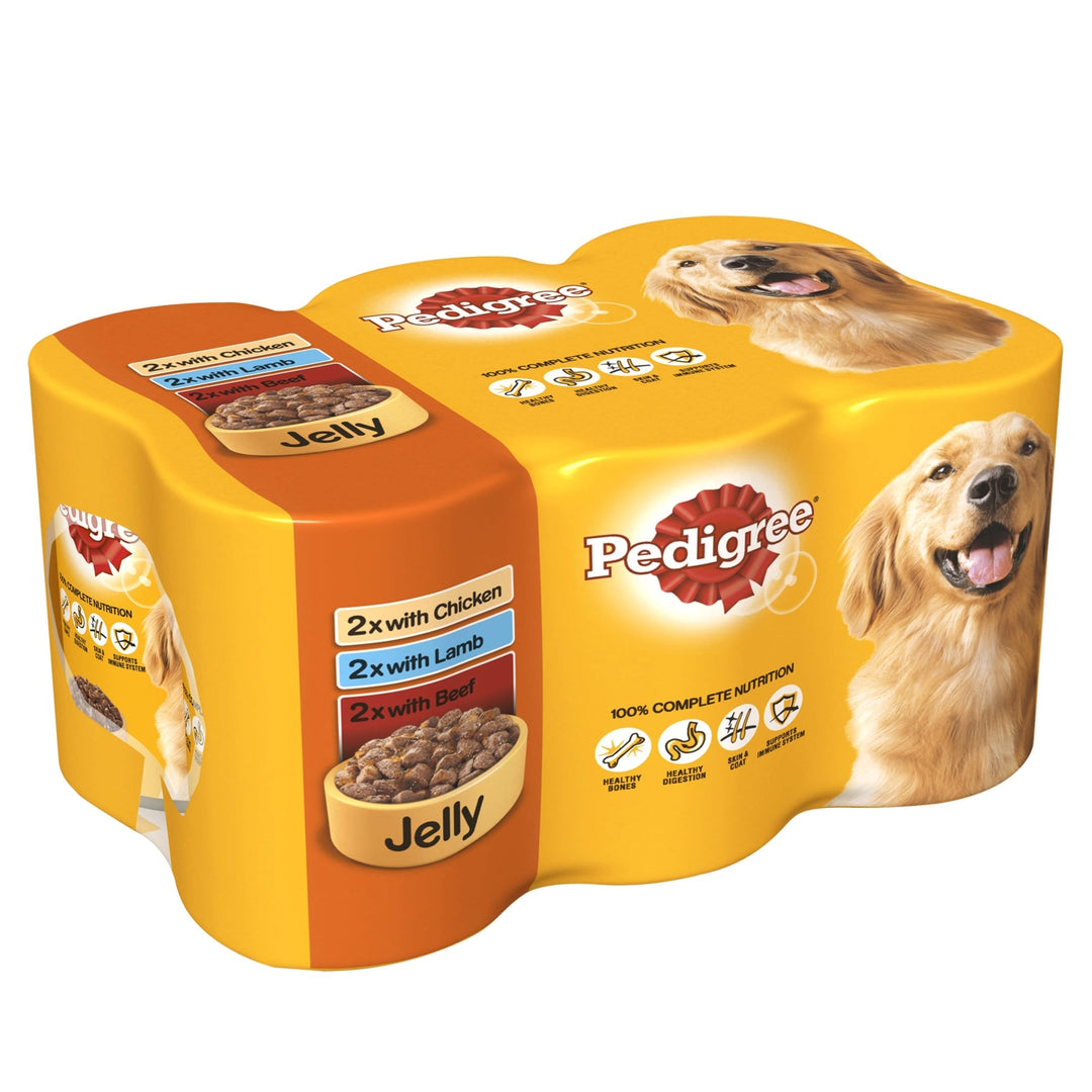 Pedigree Tins Mixed Selection In Jelly 12 x 385g