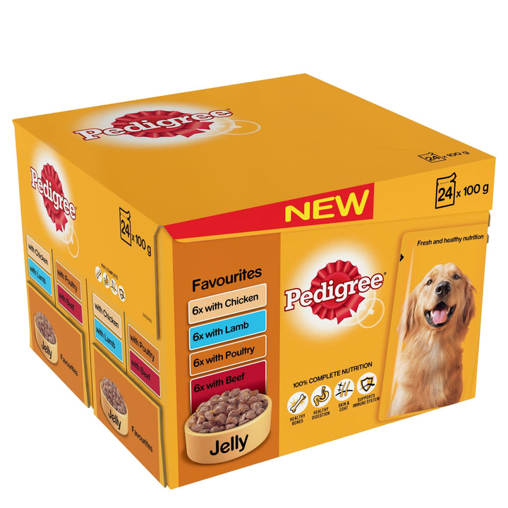 Archived - Pedigree Pouch Favourites in Jelly - Discontinued in Size 24 x 100g
