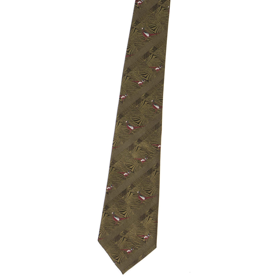 The Bisley Country Pheasants Tie in Green#Green