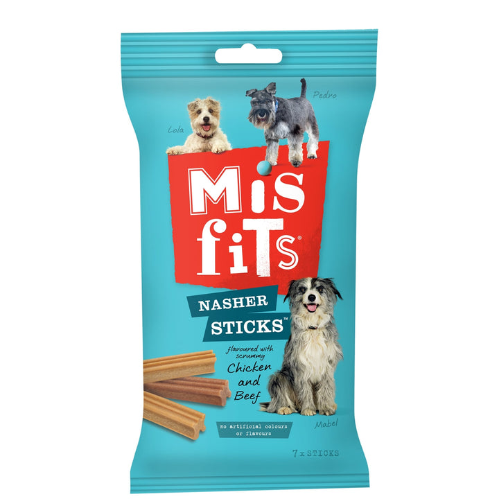 Misfits Medium Nasher Sticks Dog Treats 175g