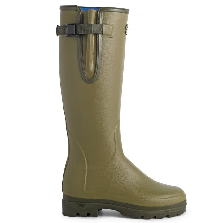 The Le Chameau Ladies Vierzonord Neoprene Lined Wellies in Green#Green