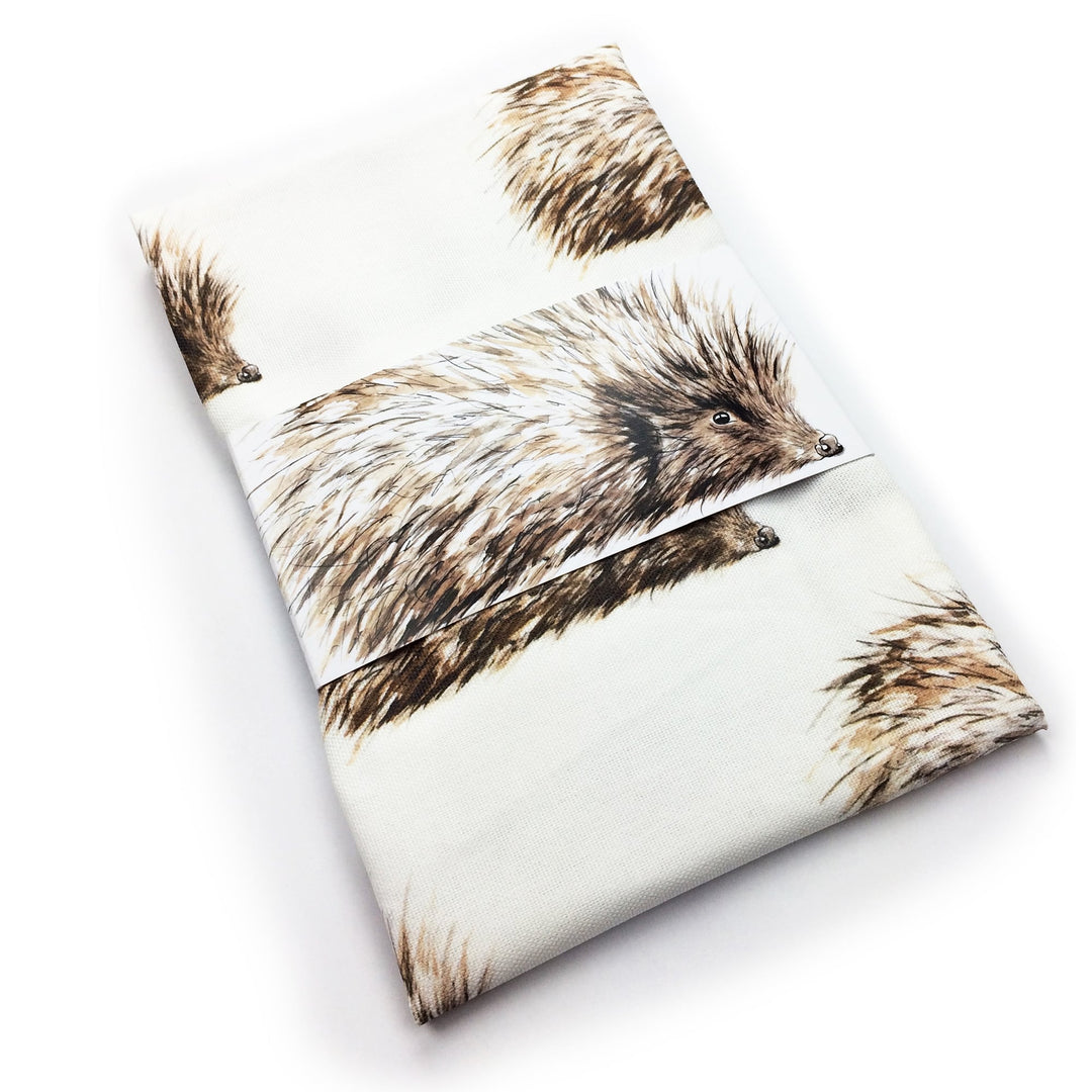 Clare Baird Hedgehog Repeat Design Tea Towel