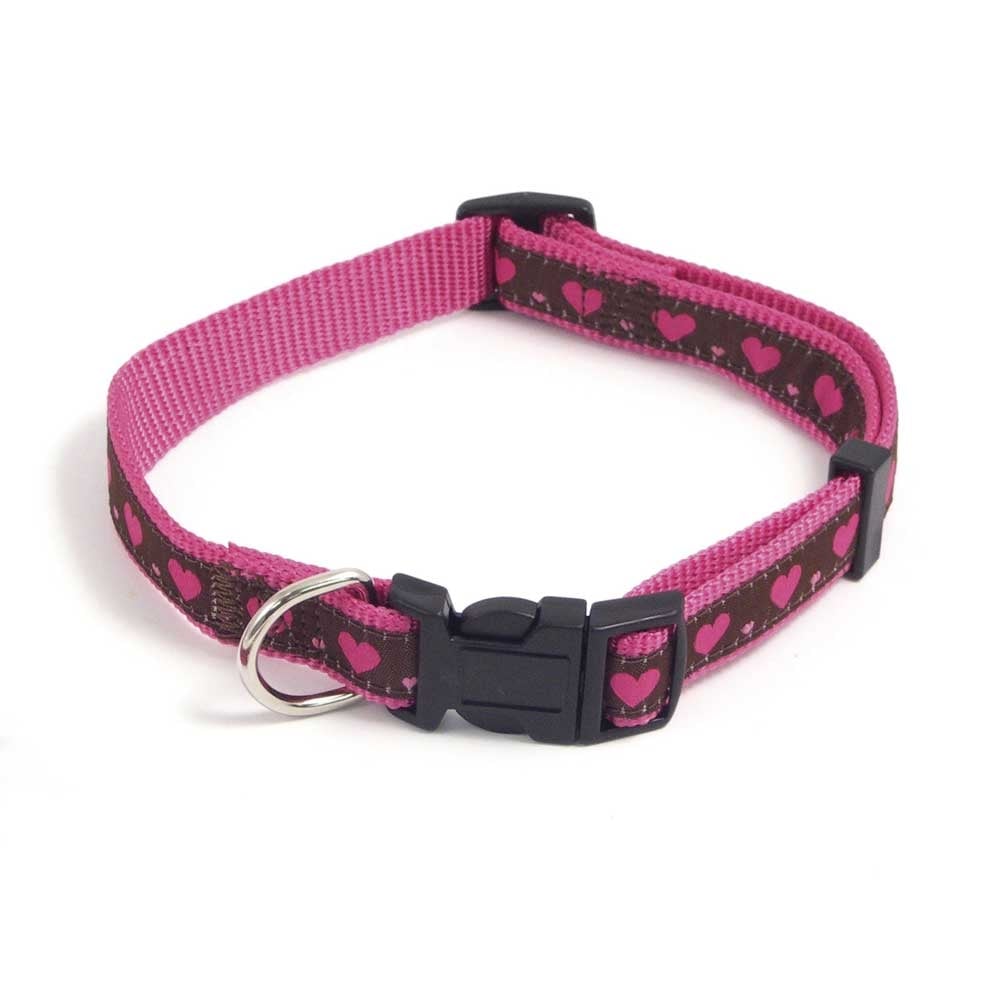 The Rosewood Heart Collar in Pink#Pink