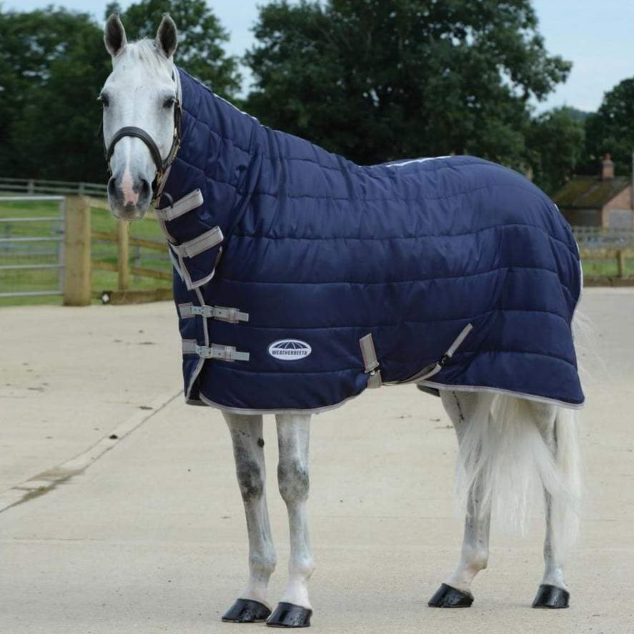 The Weatherbeeta Comfitec 210D Channel Quilt 110g Lite Combo Stable Rug in Navy#Navy