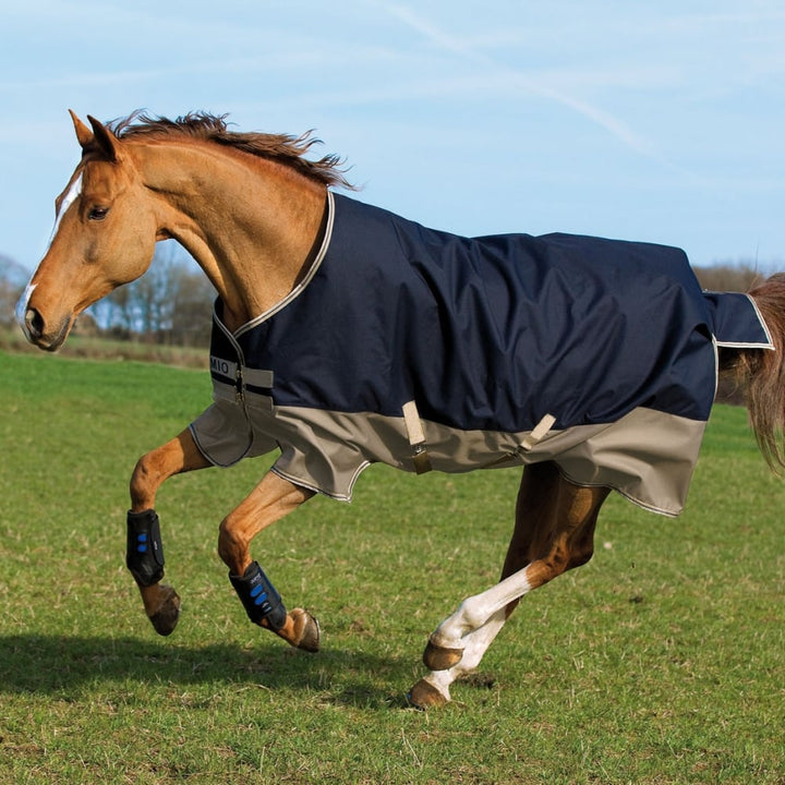 Mio 200g Mediumweight Standard Turnout Rug in Navy#Navy