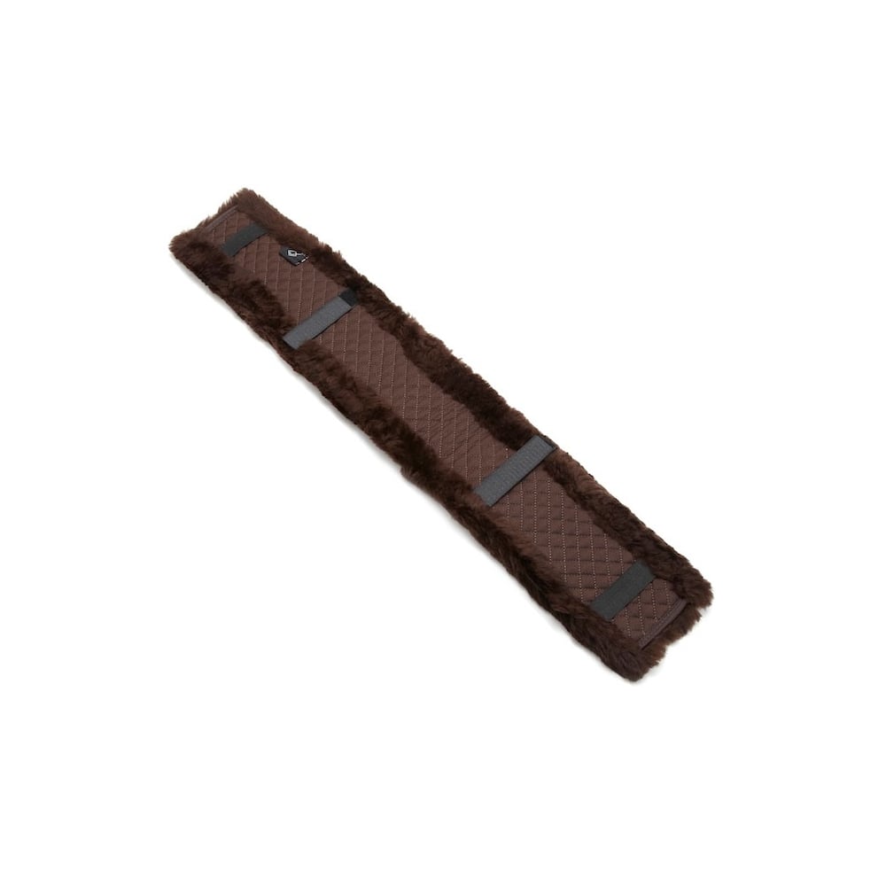 The LeMieux ProLambskin M+ Jumping Girth Cover in Brown#Brown