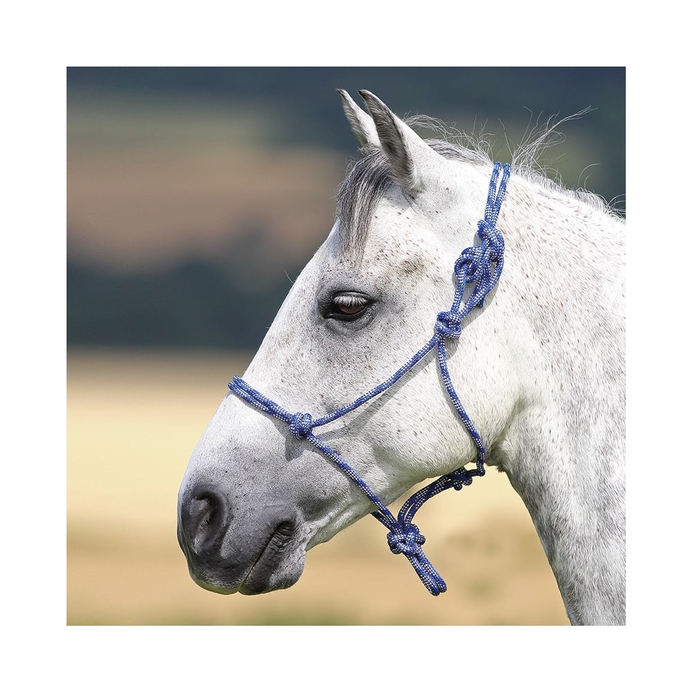 The Shires Adjustable Rope Halter in Multi-Coloured#Multi-Coloured