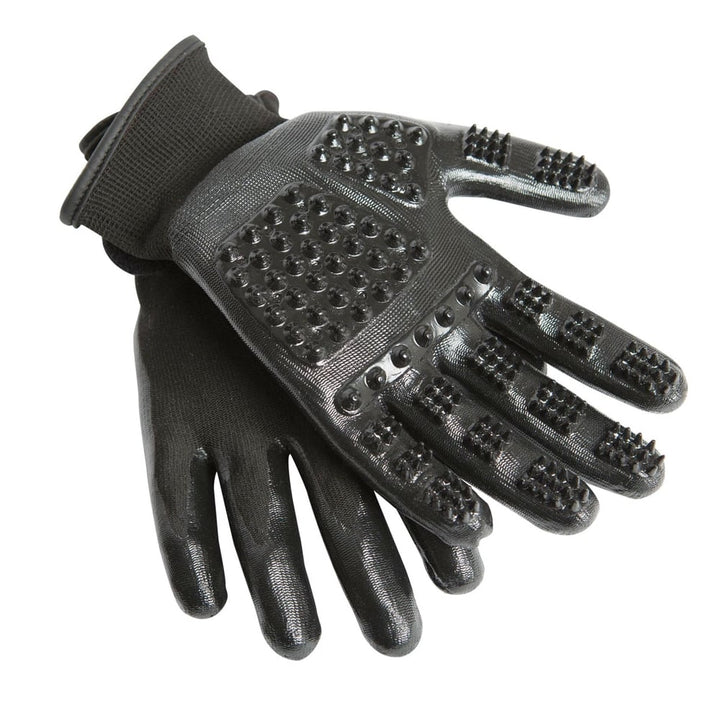 The LeMieux Hands On Grooming Glove in Black#Black