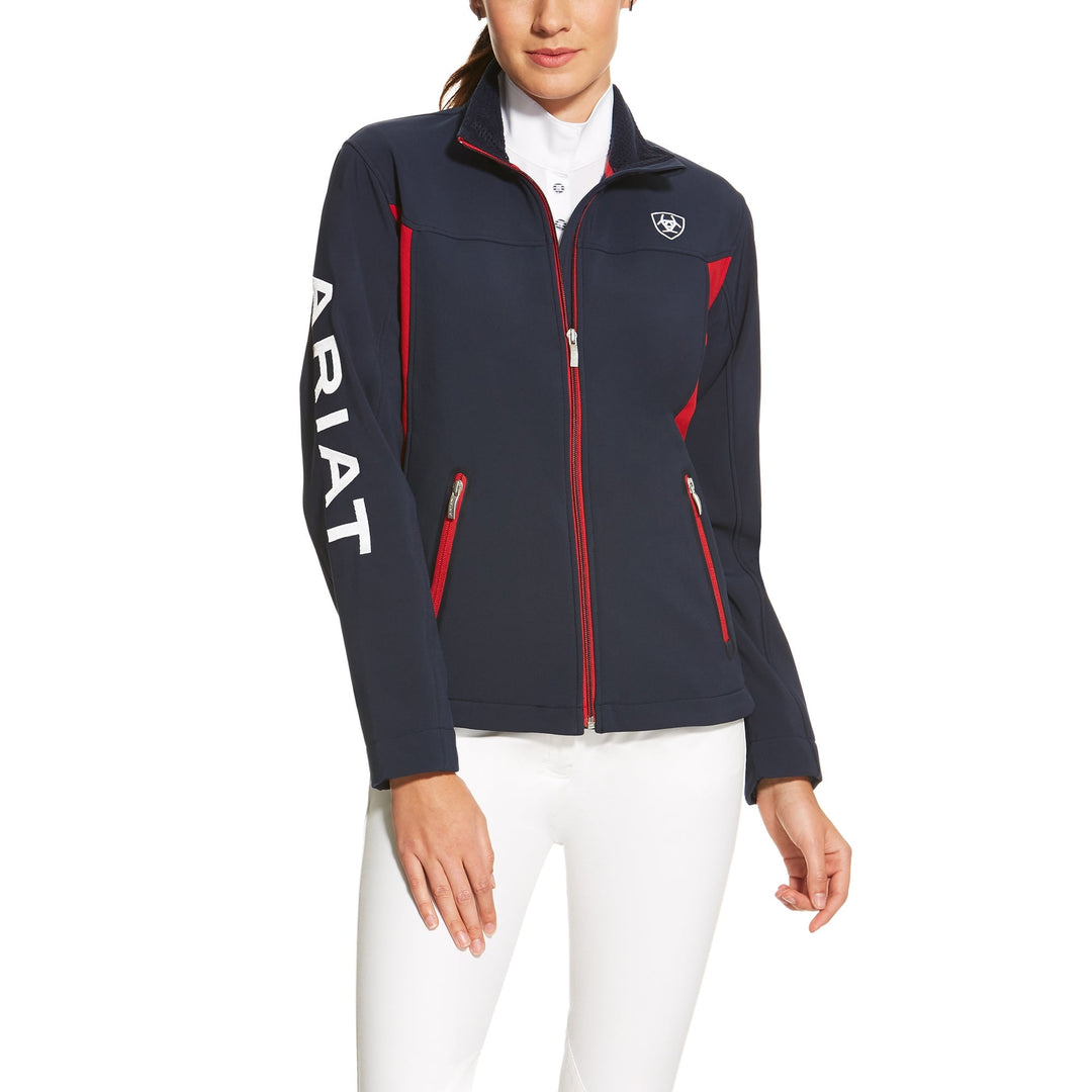 The Ariat Ladies New Team Softshell Jacket in Navy#Navy