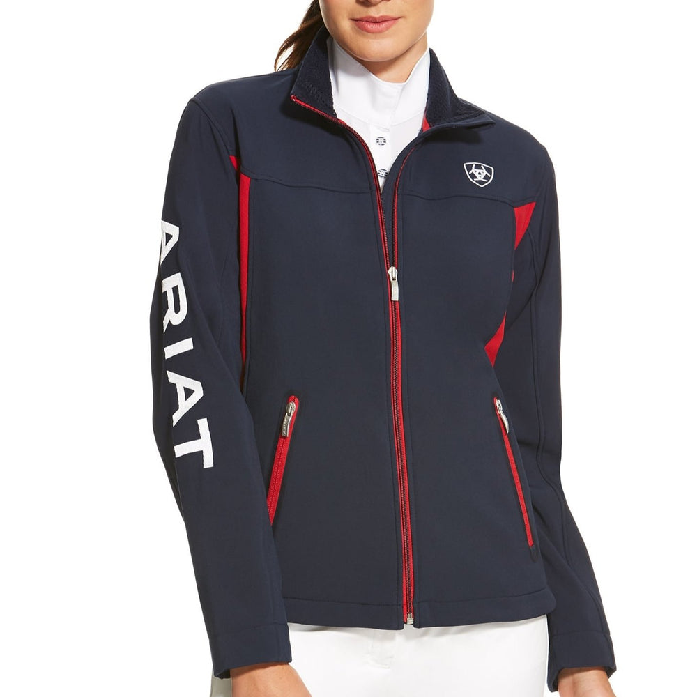 The Ariat Ladies New Team Softshell Jacket in Navy#Navy