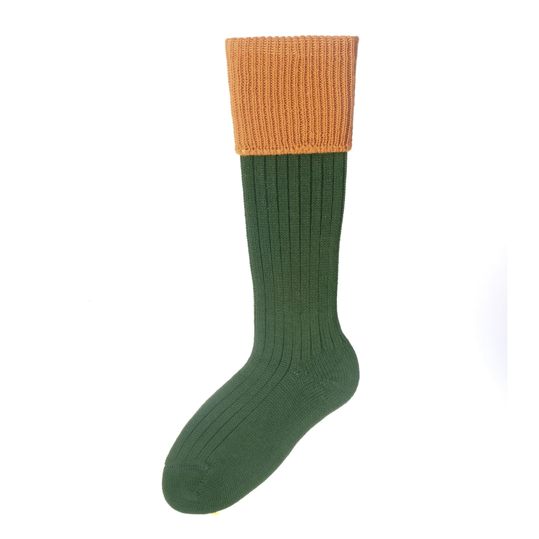 The House Of Cheviot Childs Lomond Sock in Gold#Gold