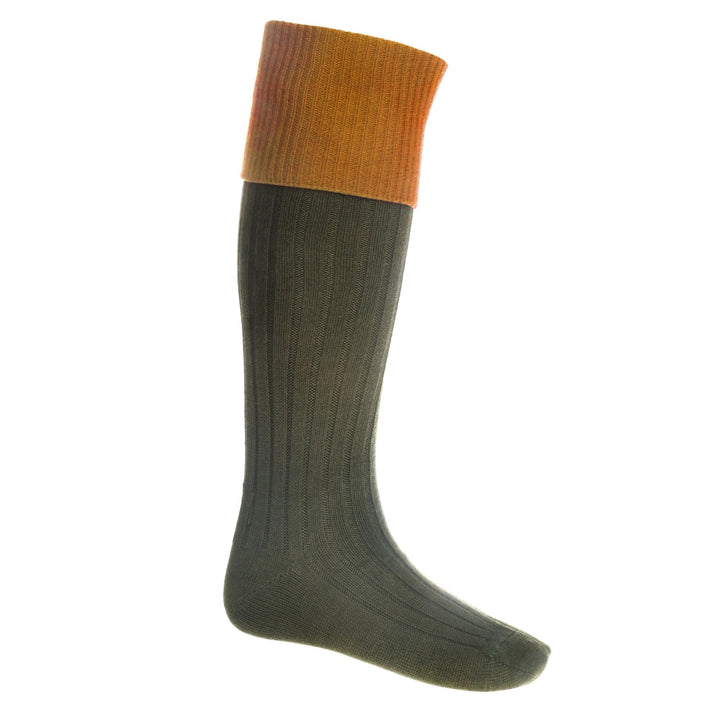 House Of Cheviot Mens Classic Lomond Socks in Gold#Gold