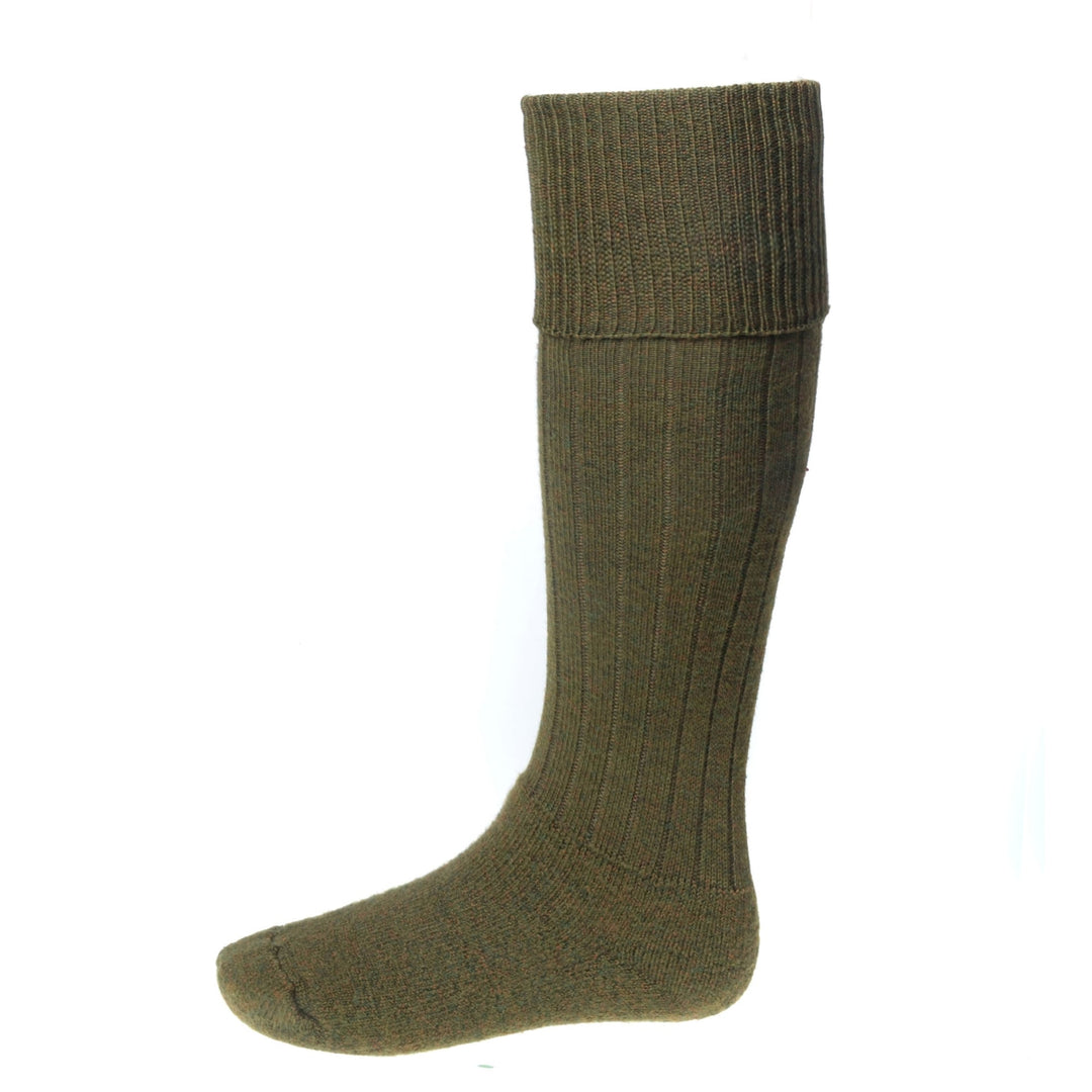 The House Of Cheviot Mens Scarba Sock in Green#Green