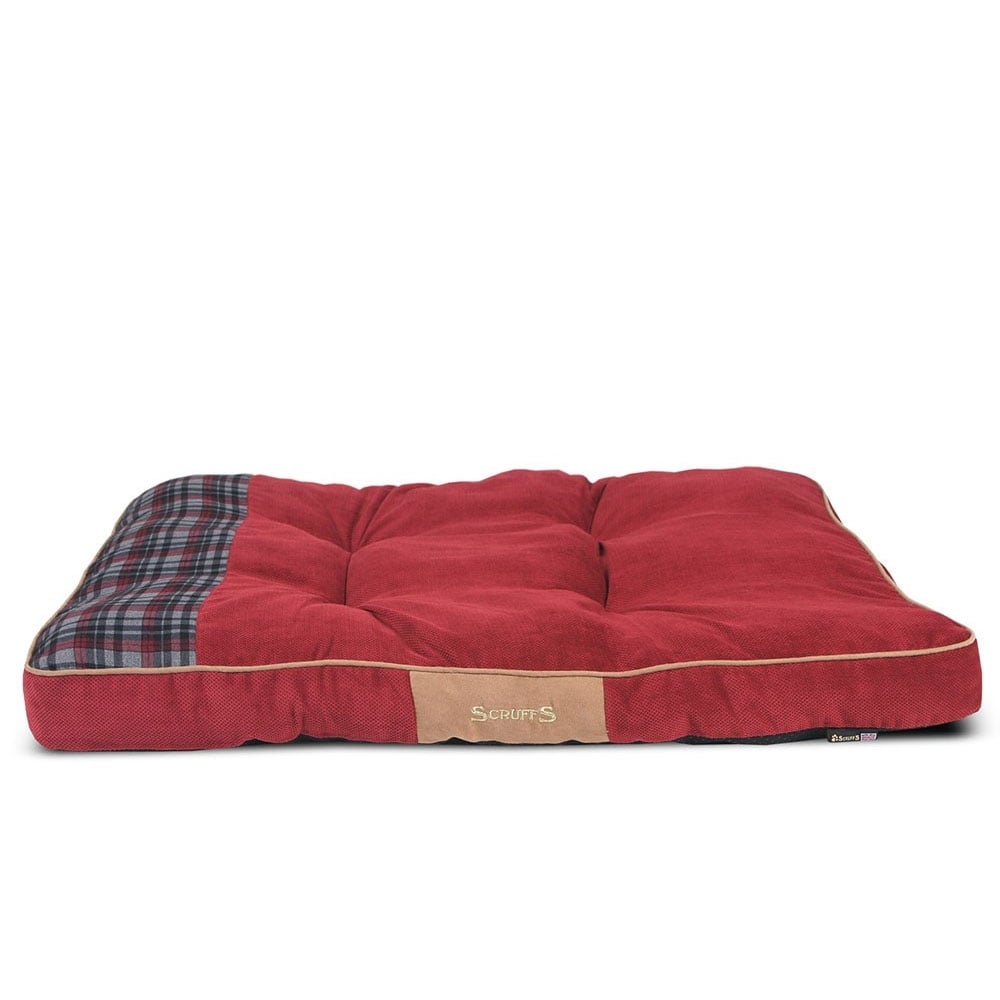 The Scruffs Highland Mattress Dog Bed in Red#Red
