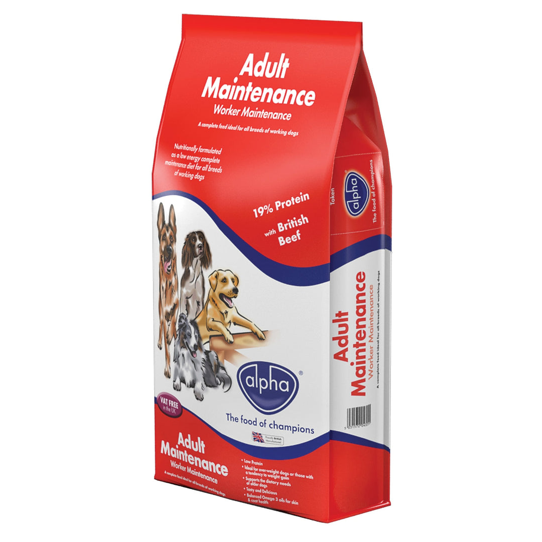 Alpha Adult Maintenance Working Dog Food with Beef 15kg