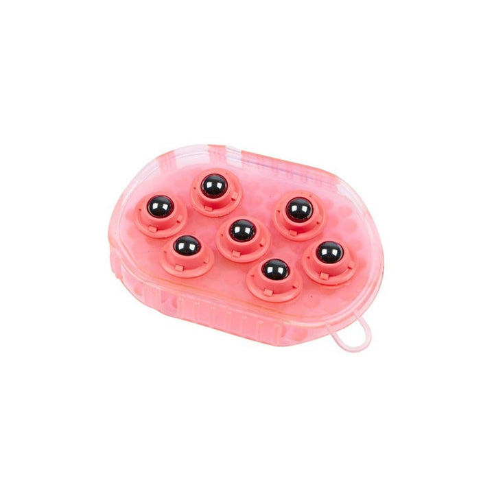 The Roma Rubber Massage Mitt in Pink#Pink