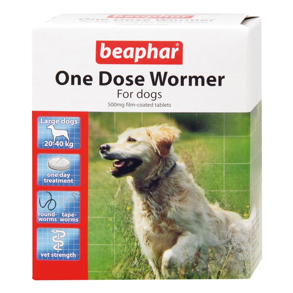 Beaphar One Dose Wormer For Large Dogs 4 Pack