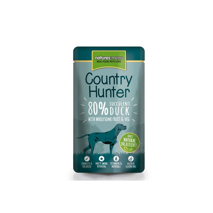 Natures Menu Country Hunter Succulent Duck Grain Free Dog Food (6x150g Pouches) 6 x 150g