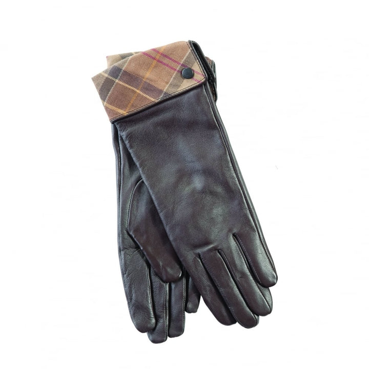 The Barbour Lady Jane Leather Gloves in Brown#Brown