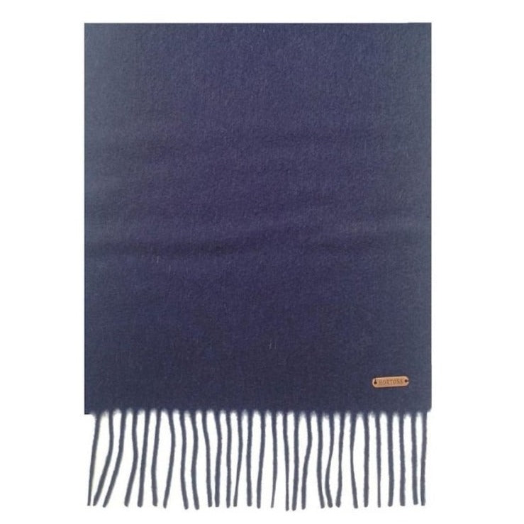The Hortons Country Plain Scarf in Navy#Navy