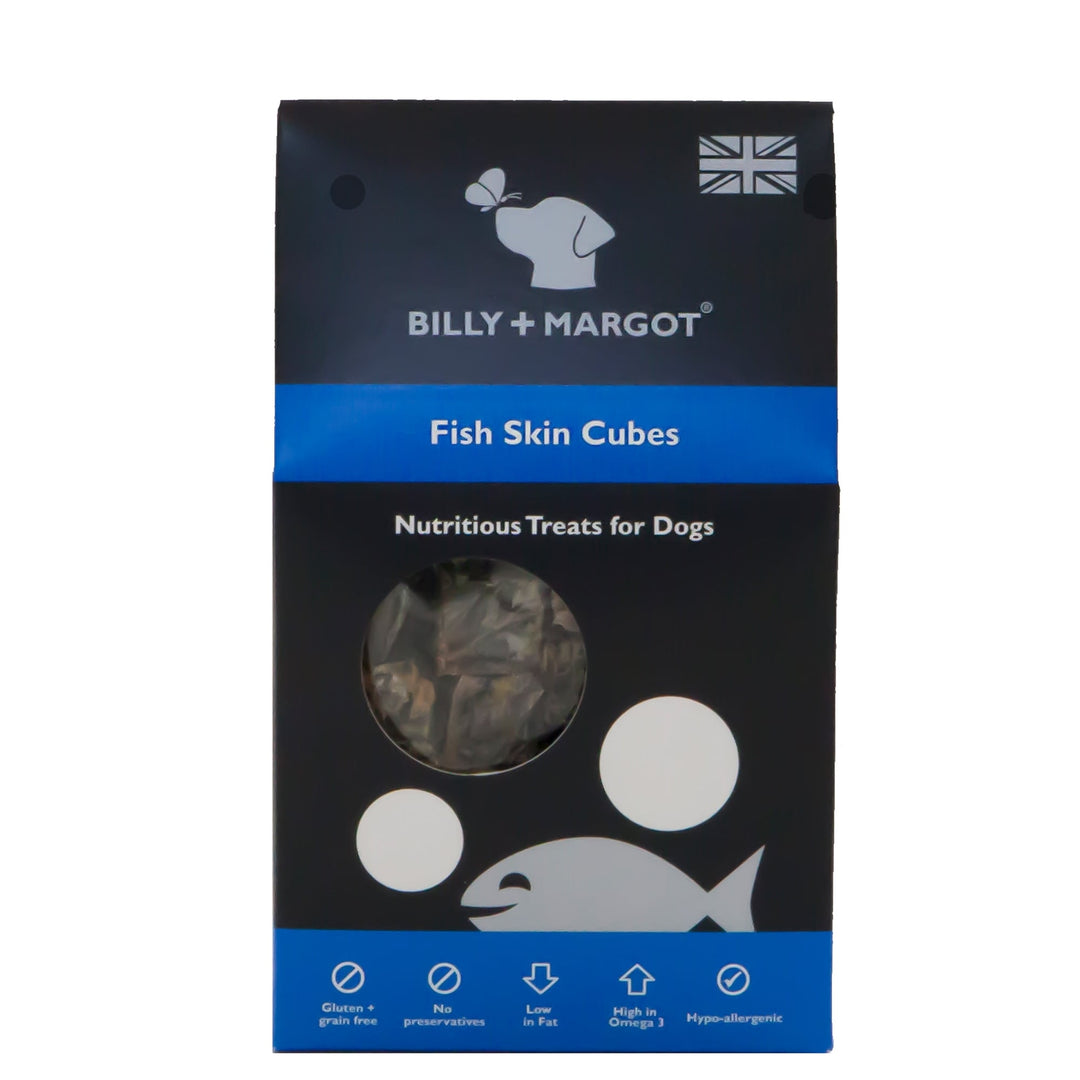 Billy & Margot Fish Skin Cubes Dog Treats 60g