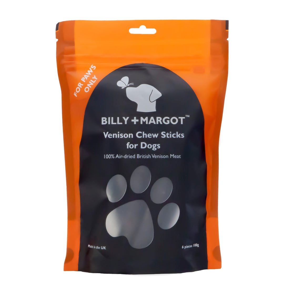 Billy & Margot Venison Chew Stick Treats For Dogs 100g