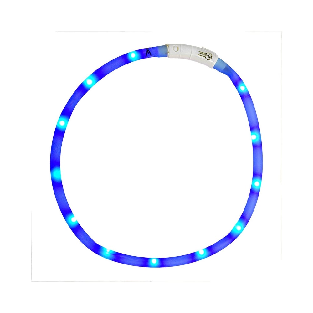 The Ancol USB Flashing Band Collar in Blue#Blue