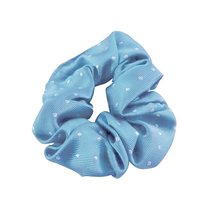 The Equetech Polka Dot Scrunchie in Blue#Blue