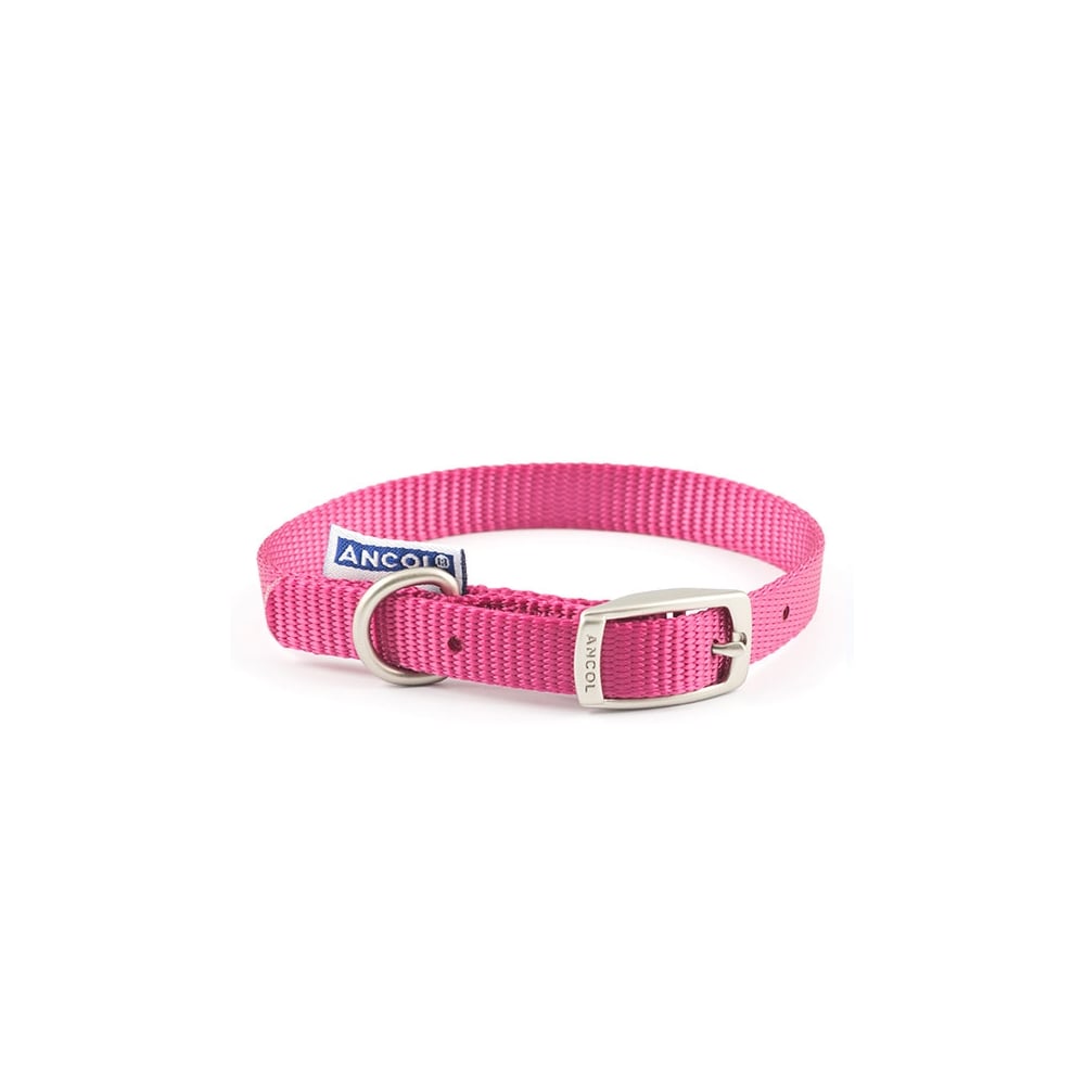 Ancol Nylon Dog Collar in Pink#Pink