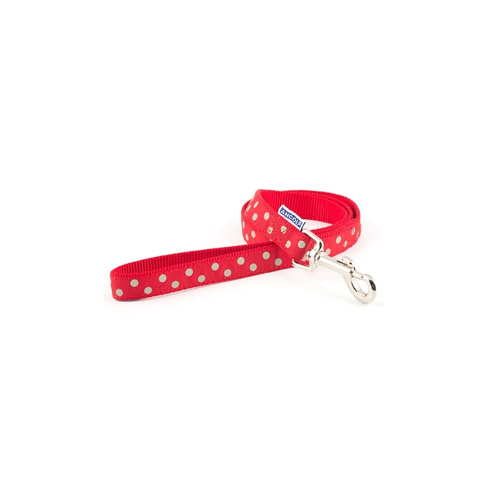 The Ancol Vintage Polka Dot Lead in Red#Red