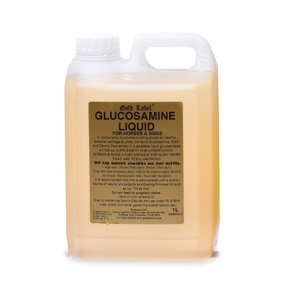 Gold Label Glucosamine Liquid Horse and Pony Supplement 1L