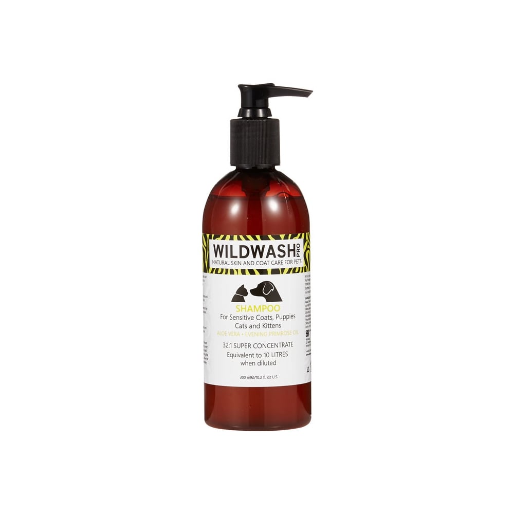 WildWash Pro Shampoo For Sensitive Coats, Puppies & Kittens 300ml