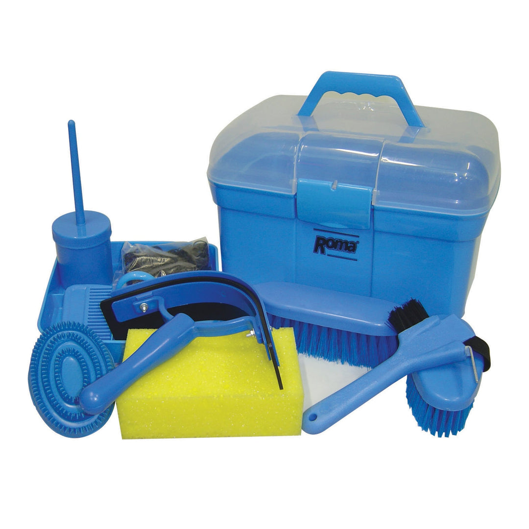 The Roma Ultimate 10 Piece Grooming Kit in Blue#Blue