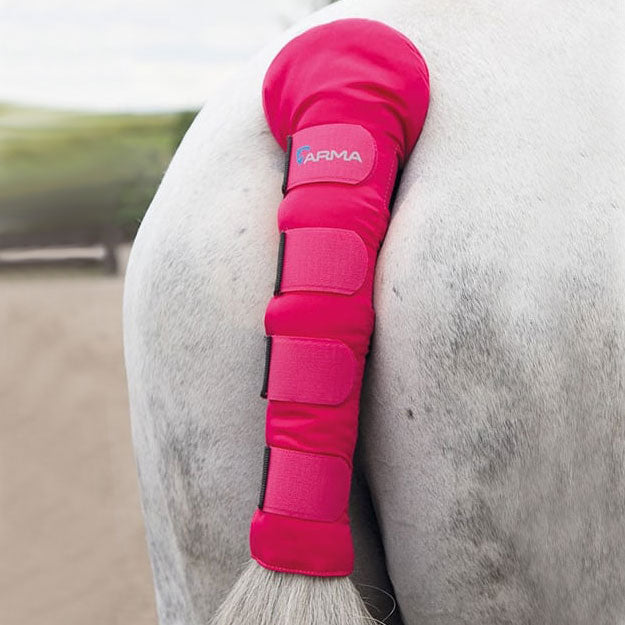 The Shires Arma Padded Tail Guard in Pink#Pink