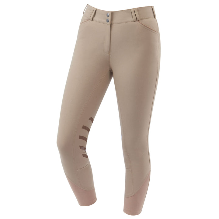 Dublin Ladies Prime Gel Knee Patch Breeches in Beige#Beige