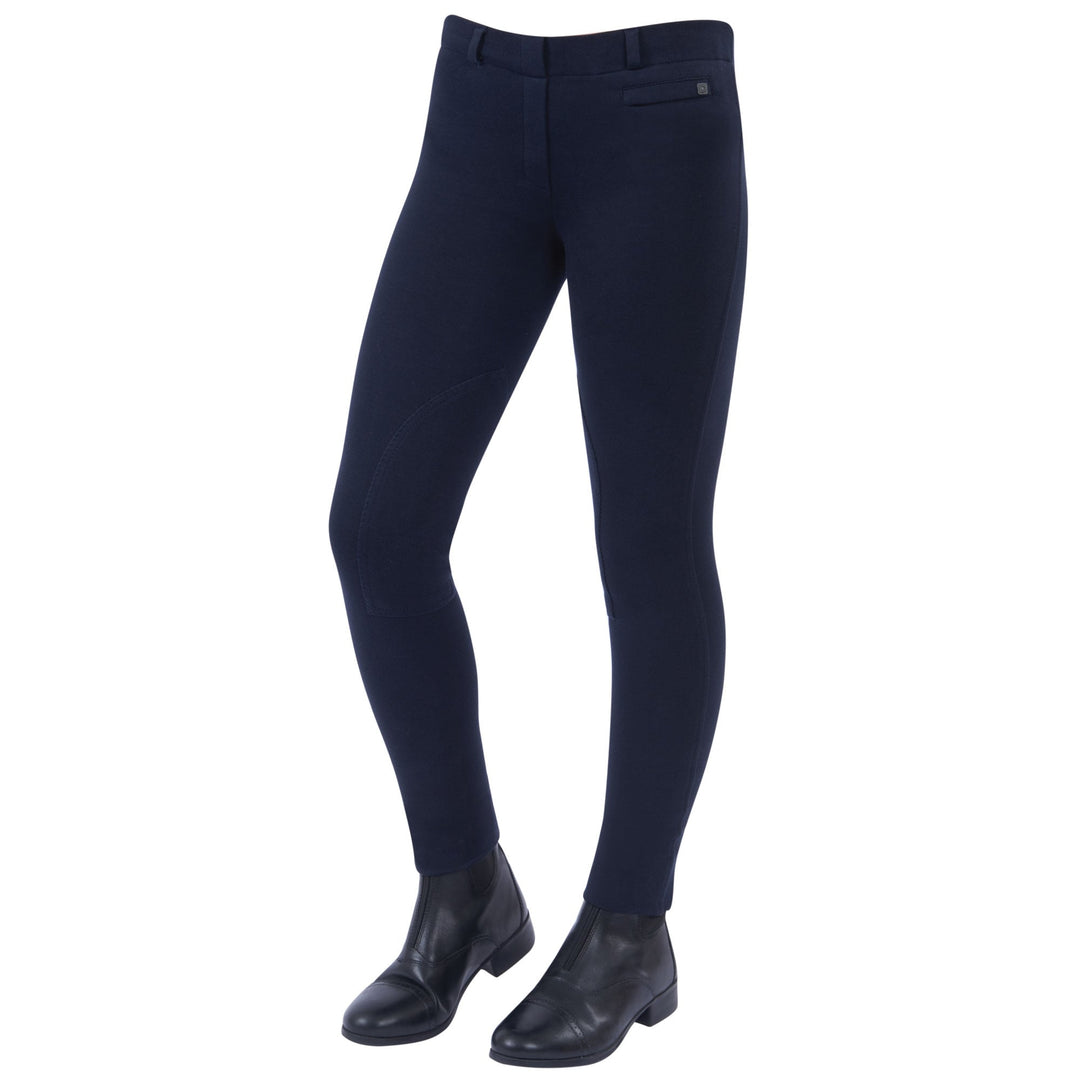 Dublin Childs Supa-Fit Pull On Knee Patch Jodhpurs in Navy#Navy