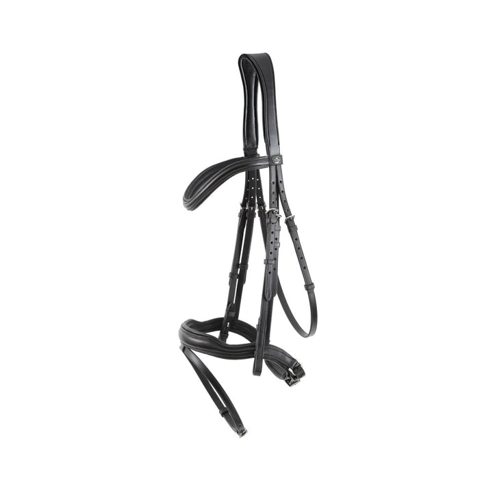 The Premier Equine Favoloso Anatomic Bridle with Flash Noseband in Black#Black