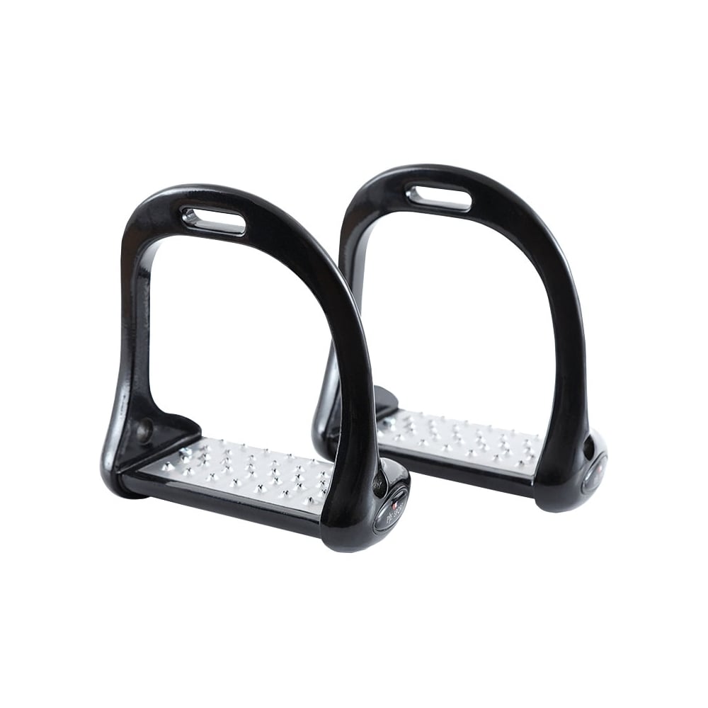 The Premier Equine Jopollo Aluminium Performance Stirrups in Black#Black