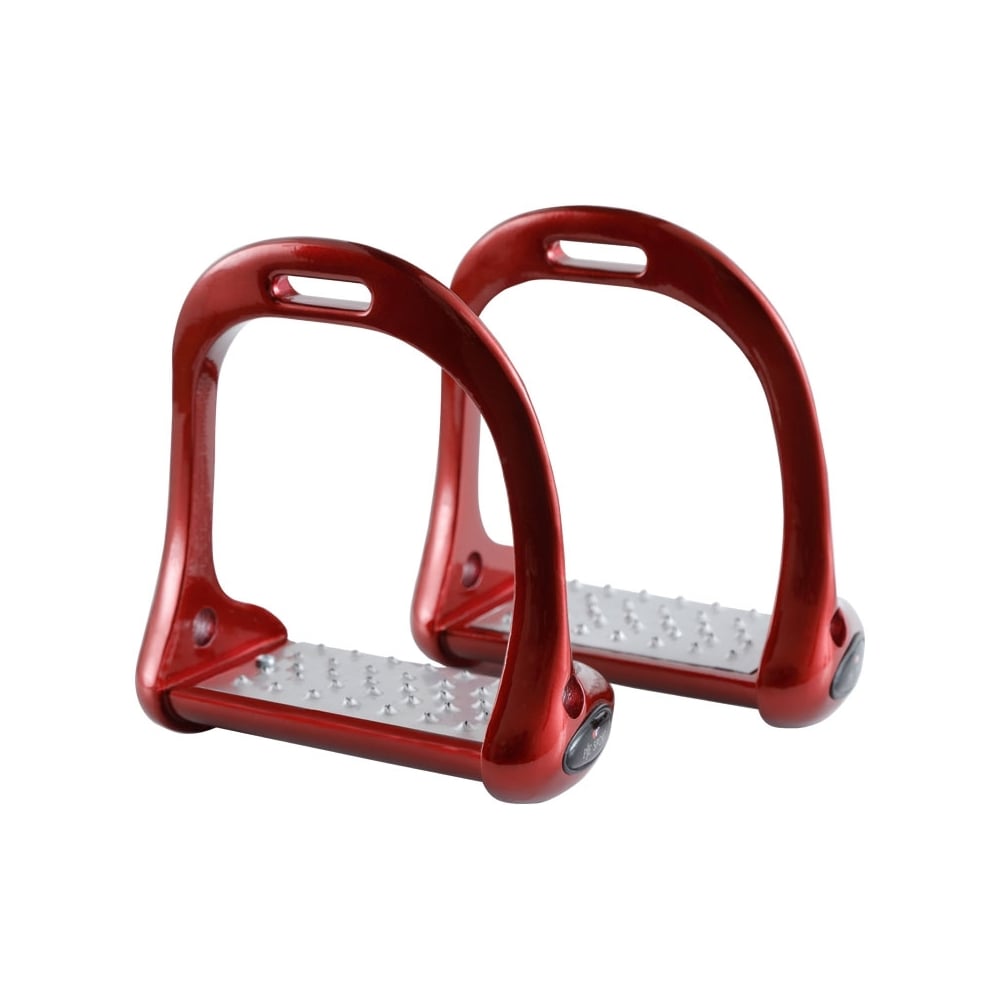 Premier Equine Jopollo Aluminium Performance Stirrups in Red#Red